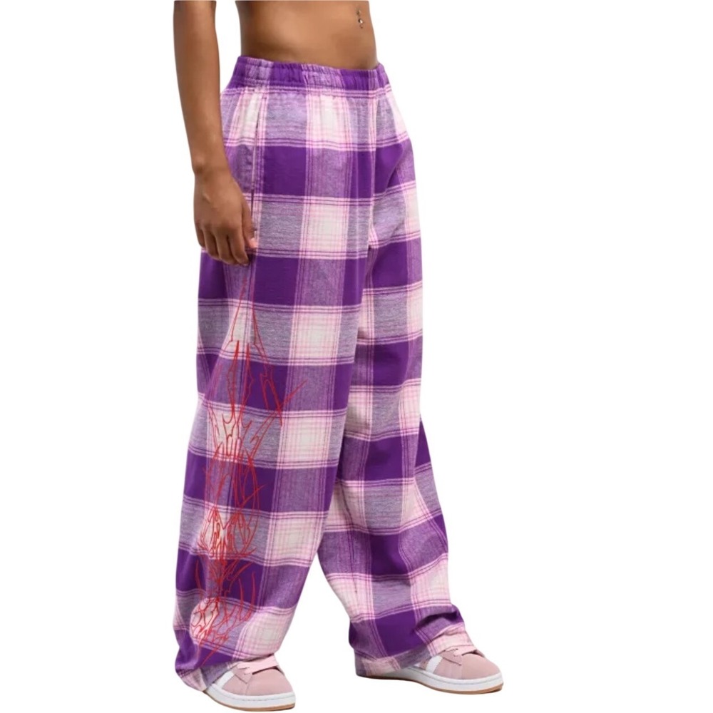 Vitriol Men's Summoned Purple Plaid Lounge‎ Pants in Bloomington Size S